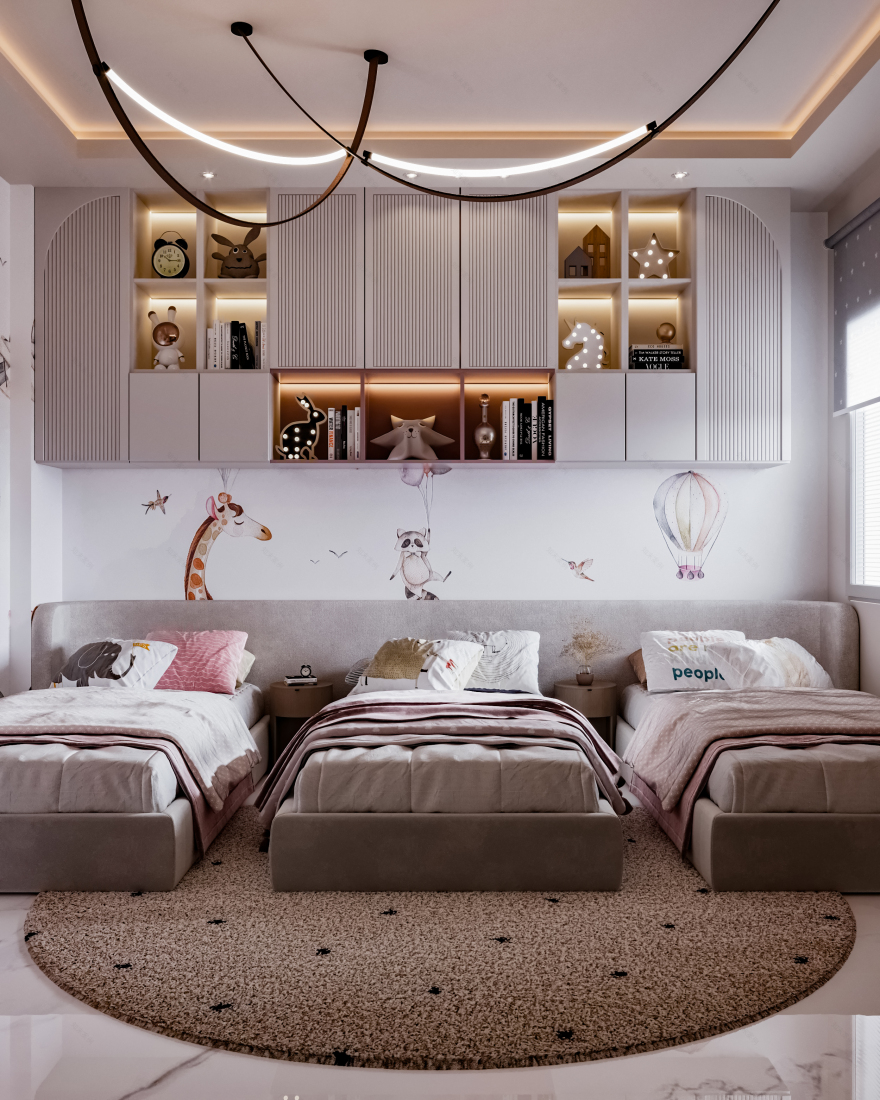 三胞胎卧室设计丨YASMINE ELBANNA-0