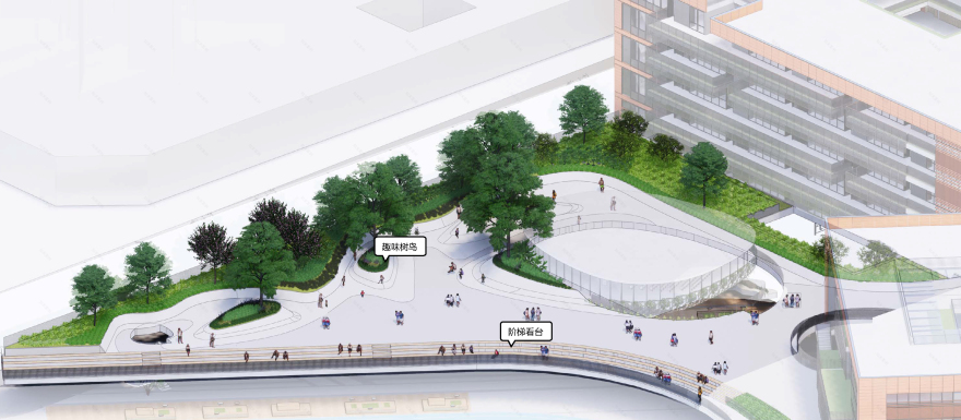 红岭教育集团 华富实验学校丨中国深圳丨大小景观,深圳市建筑设计研究总院有限公司,广州天泓-215