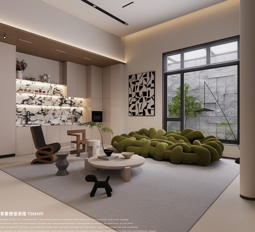 奶油风地下室-6