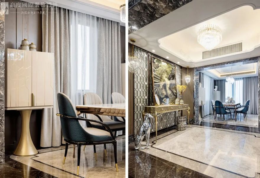 意式新奢华蓝白空间丨高度国际装饰设计集团武汉公司-38