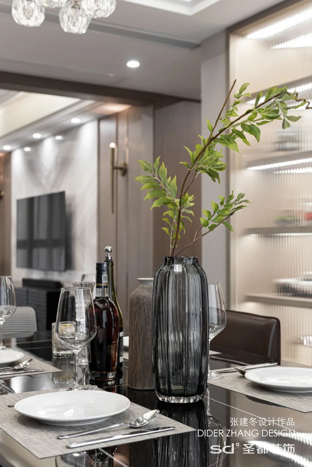 浙江杭州 150㎡现代轻奢浪漫爱巢,散点照明打造爆棚舒适度-28