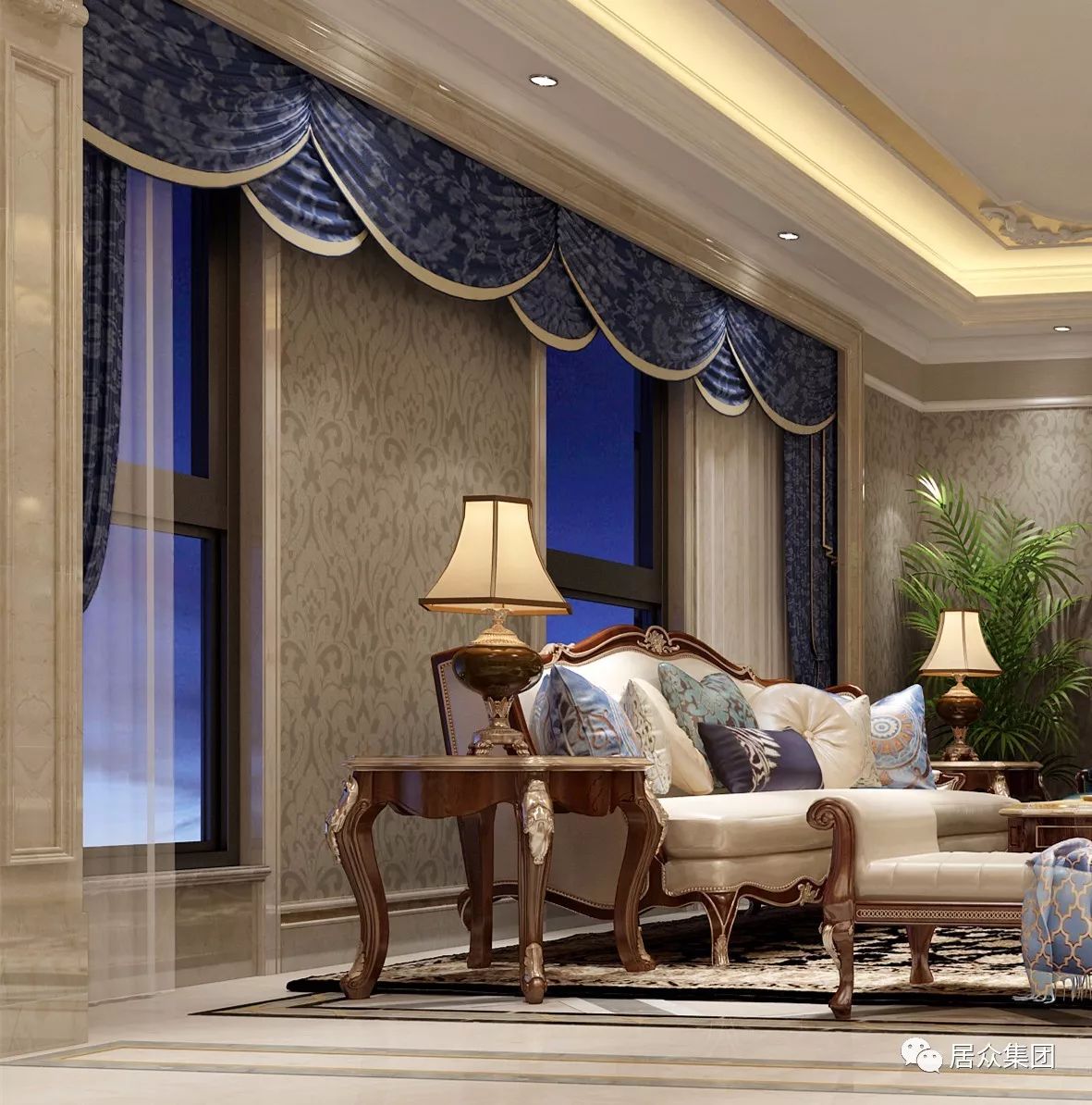居众案例｜252㎡欧式风格 浪漫奢华的贵族生活！-7