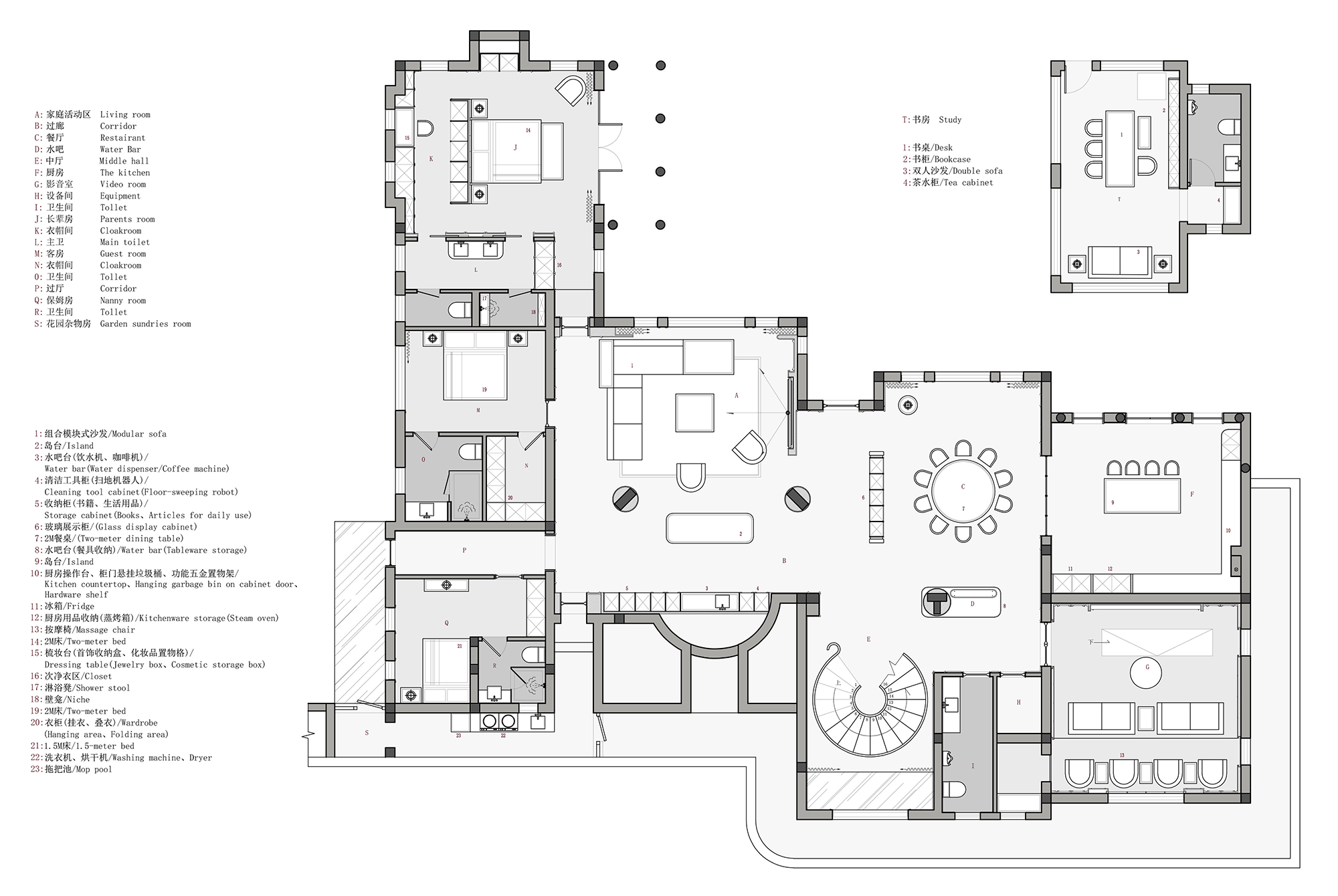 长沙青竹园1200㎡别墅丨中国长沙丨山乙建设-78