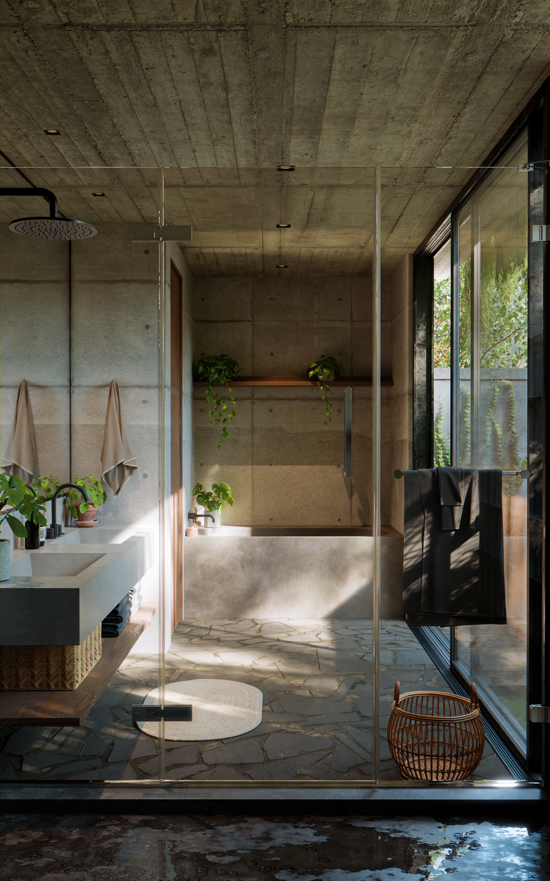 Concrecte可能拼写错误，正确的可能是Concrete ，Concrete bathroom可译为混凝土浴室 丨加拿大-6