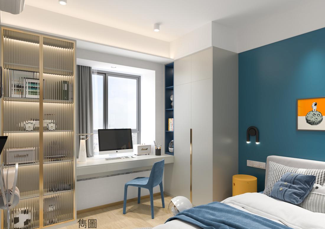 现代轻奢风打造阳光快乐儿童宅-31