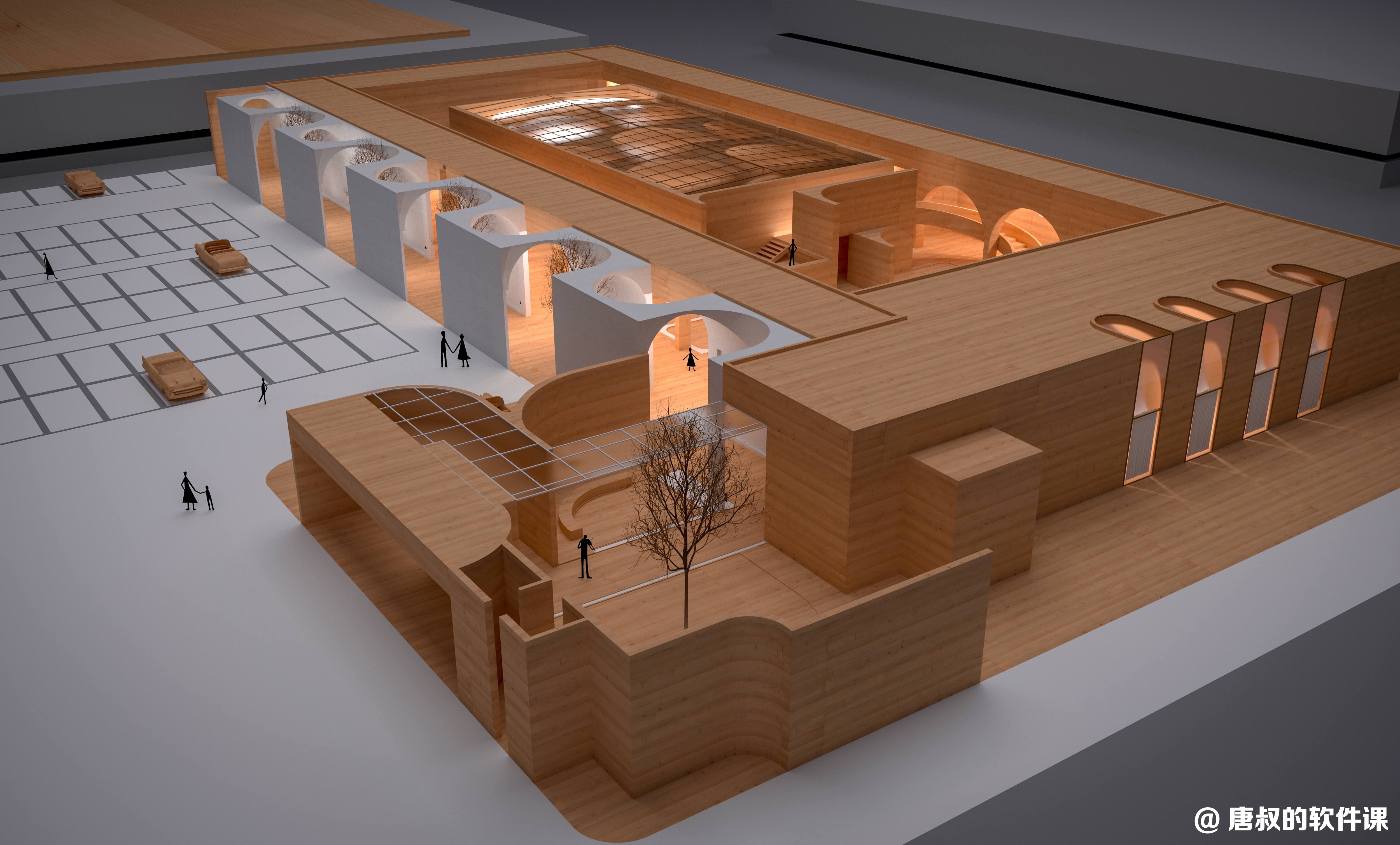 Aube Wedding Venue—手工模型渲染图-5