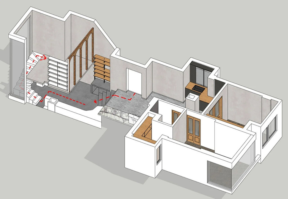89㎡奇葩户型变身双层别墅丨墨菲空间研究社-55