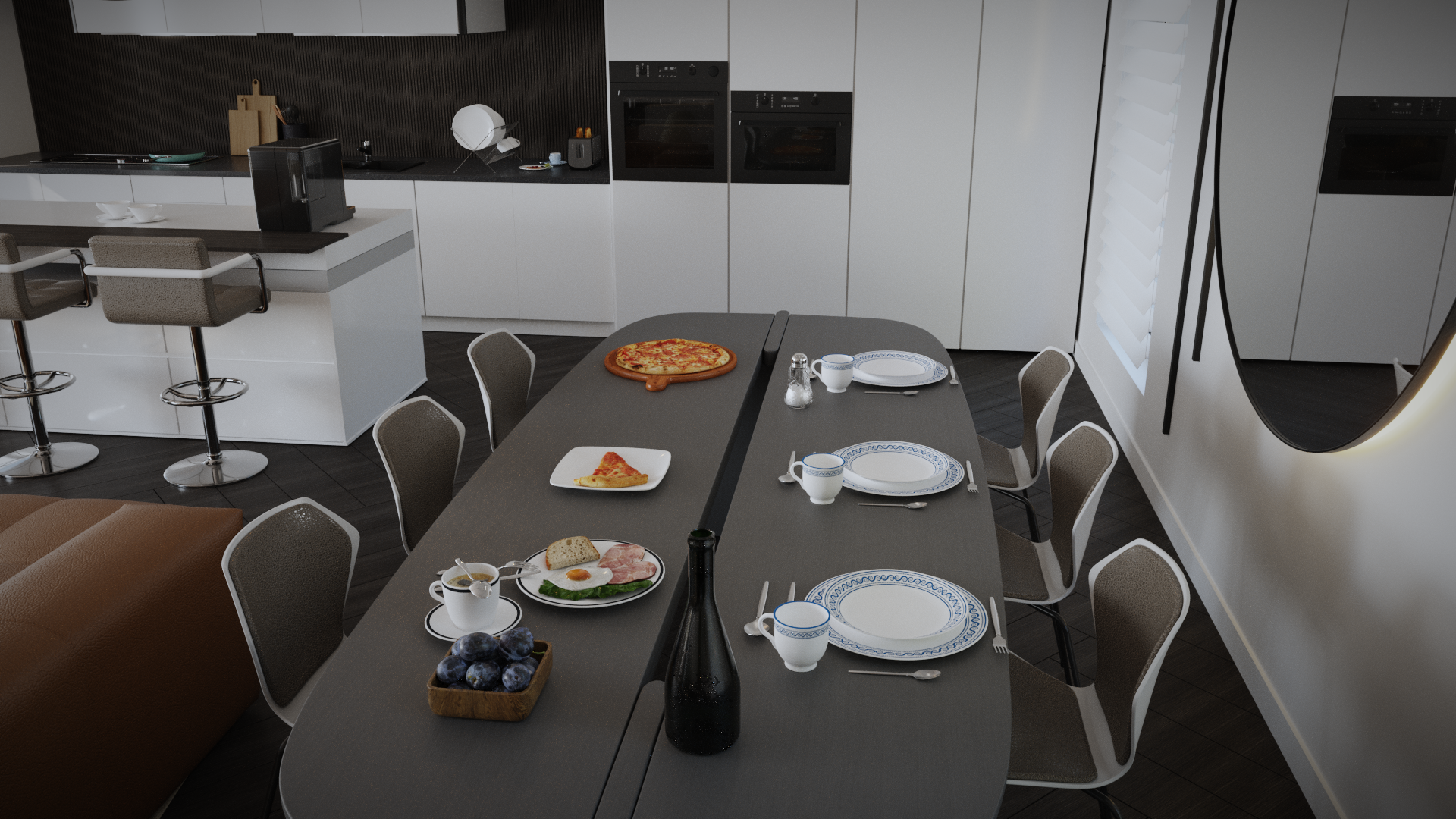 Modern Dining & living Area-3