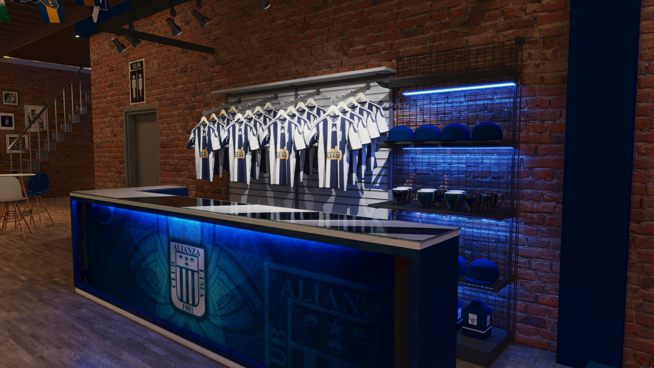 Diseño 3d - Bar del equipo Alianza Lima-7