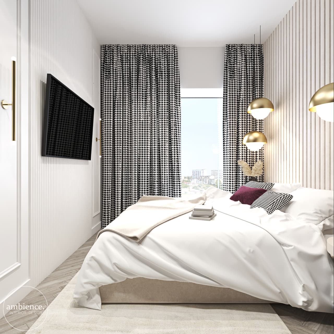 现代经典风带酒红色调室内项目丨波兰埃尔布隆格-21