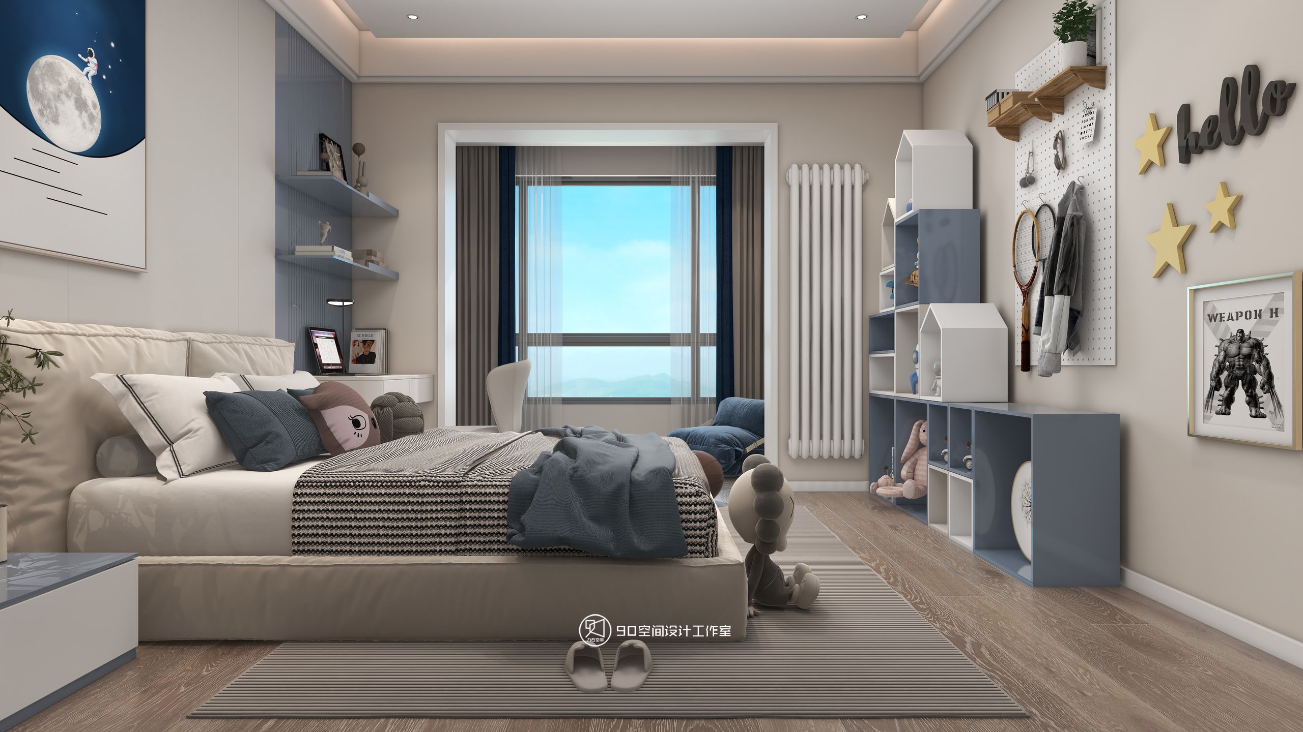 星月糖现代奶油风格丨90 空间设计-34