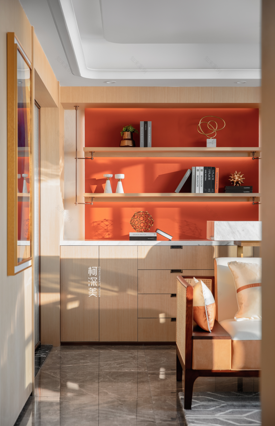 双月湾度假屋 · 现代简约,融入夕阳橙与海洋蓝的活力空间丨中国惠州丨柯深美(深圳)室内设计有限公司-24