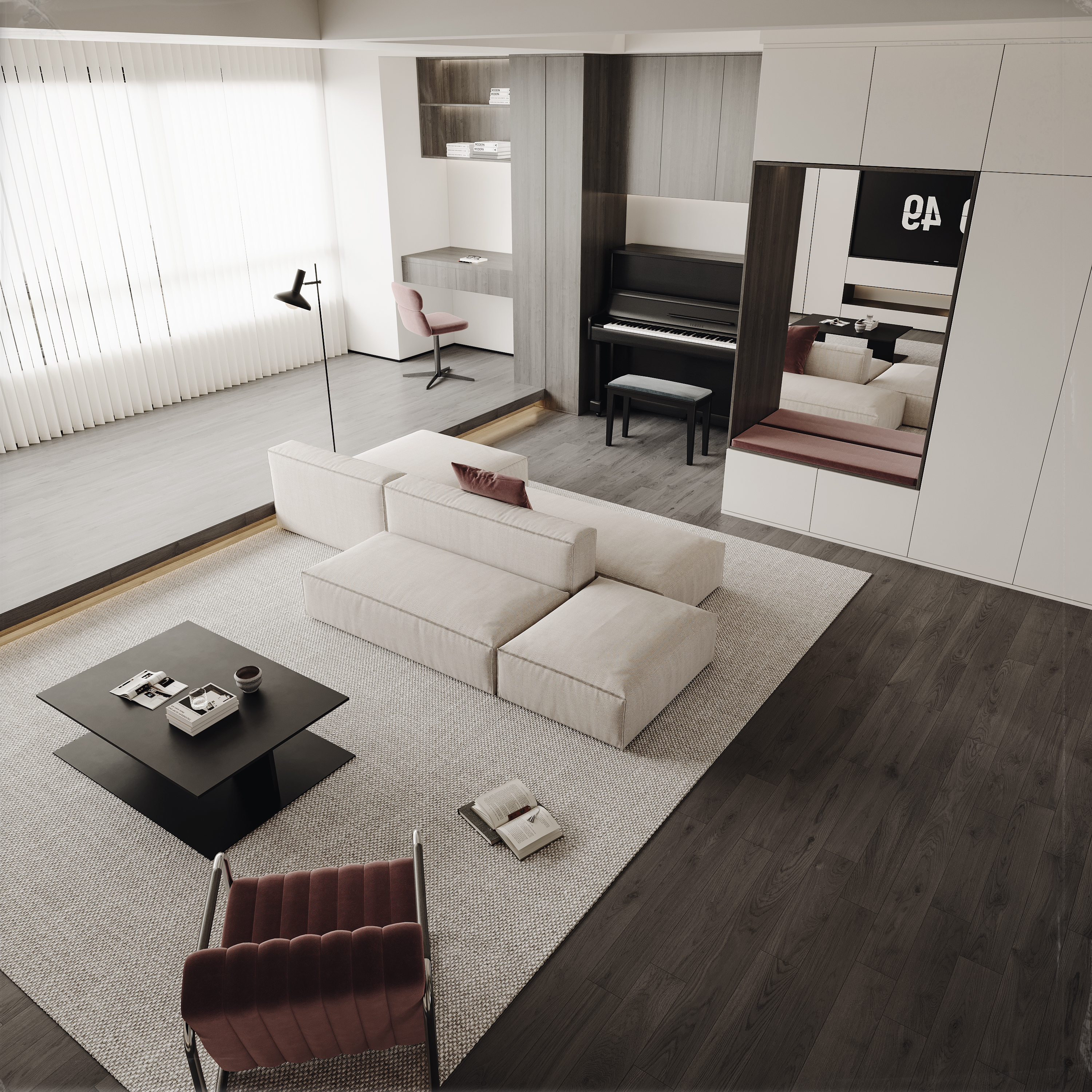 现代客餐厅效果图-1