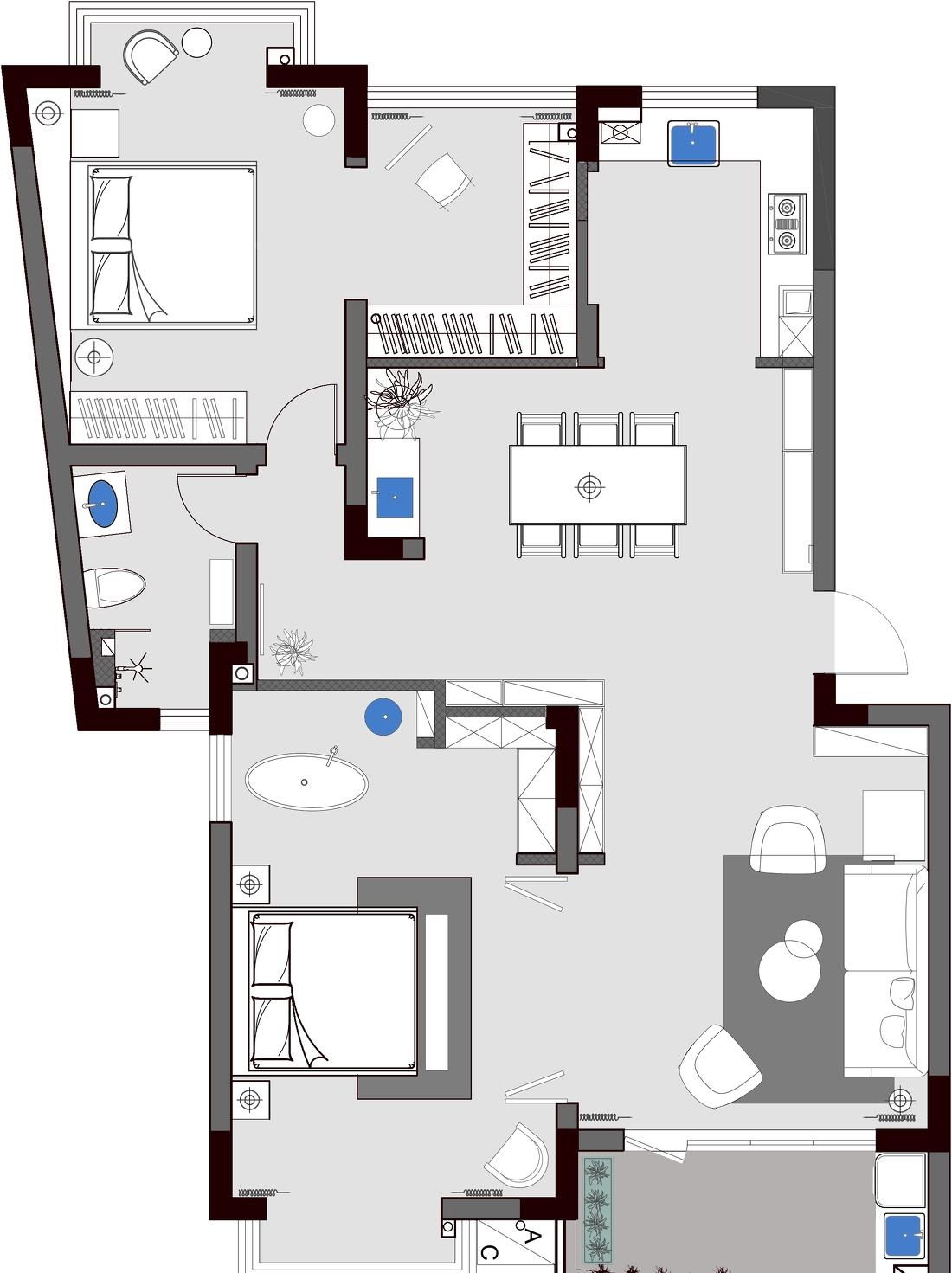 雷刚室内设计师丨平层丨画中人-21