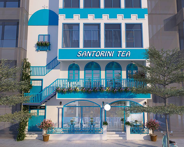 Santorini Tea Thái Nguyên奶茶店丨Ken Design-8