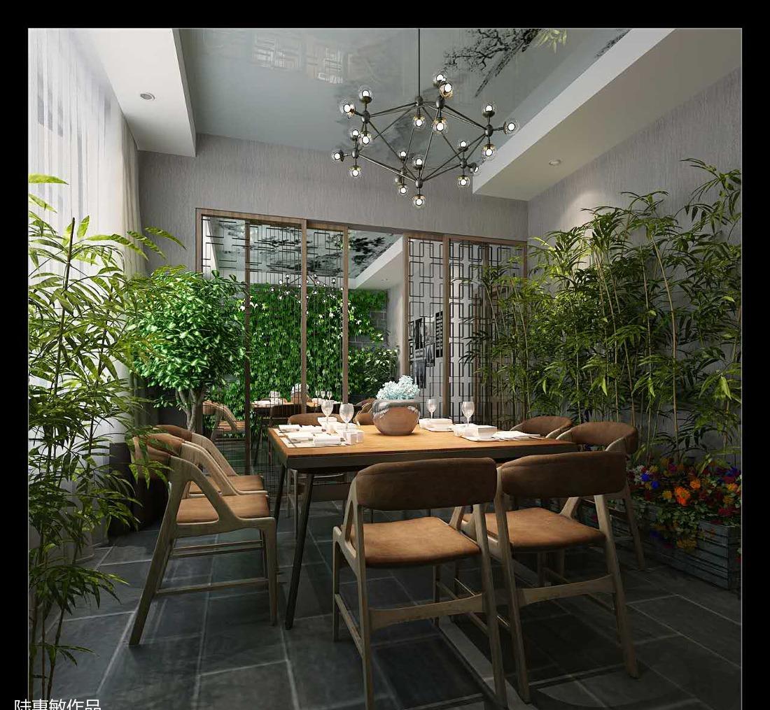 
大牧飞沙，环岛纯绿色植物1000平饭店设… -21