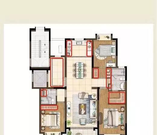 芜湖鸿鹄设计丨平层丨 108㎡里的收纳艺术-21