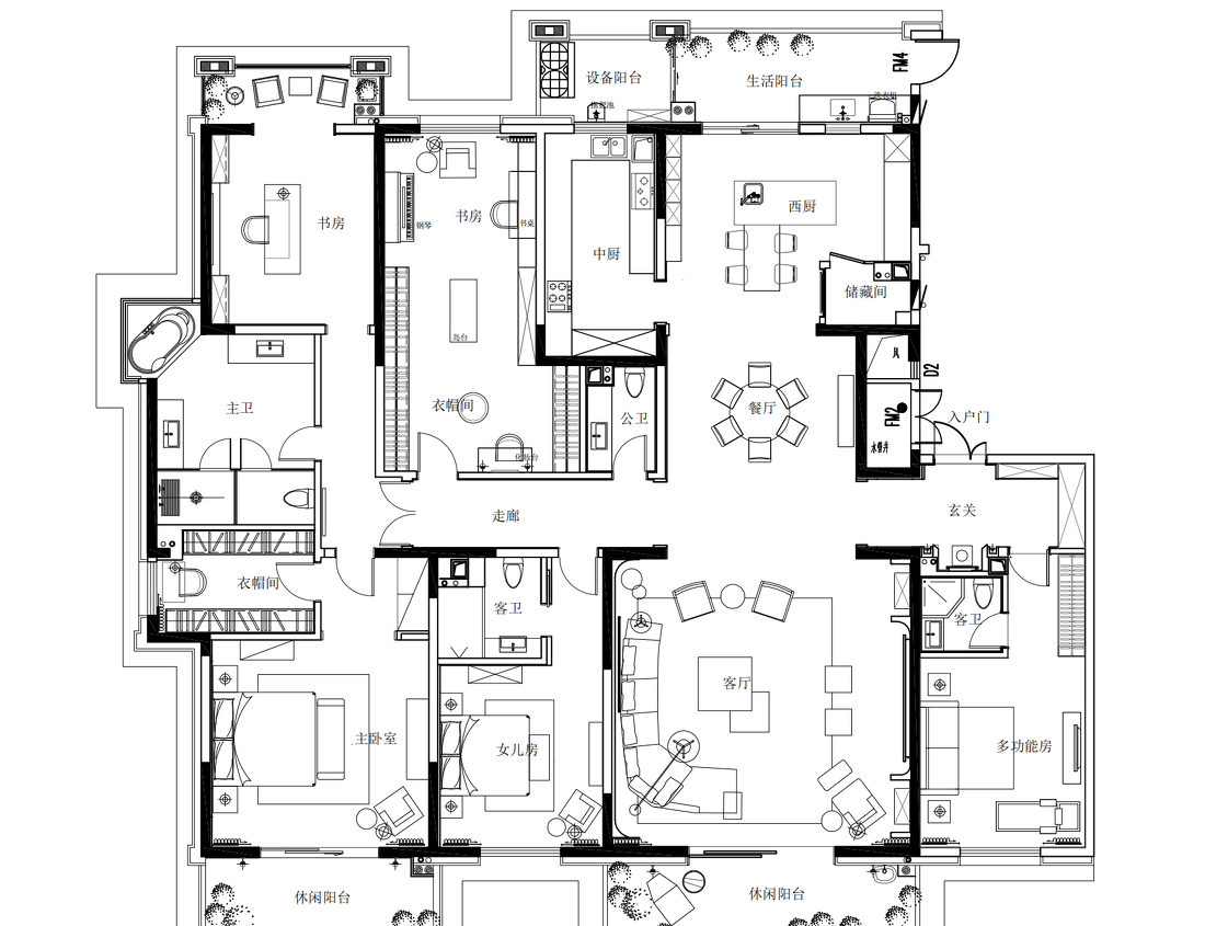 慢时光胡桃木家居设计-38