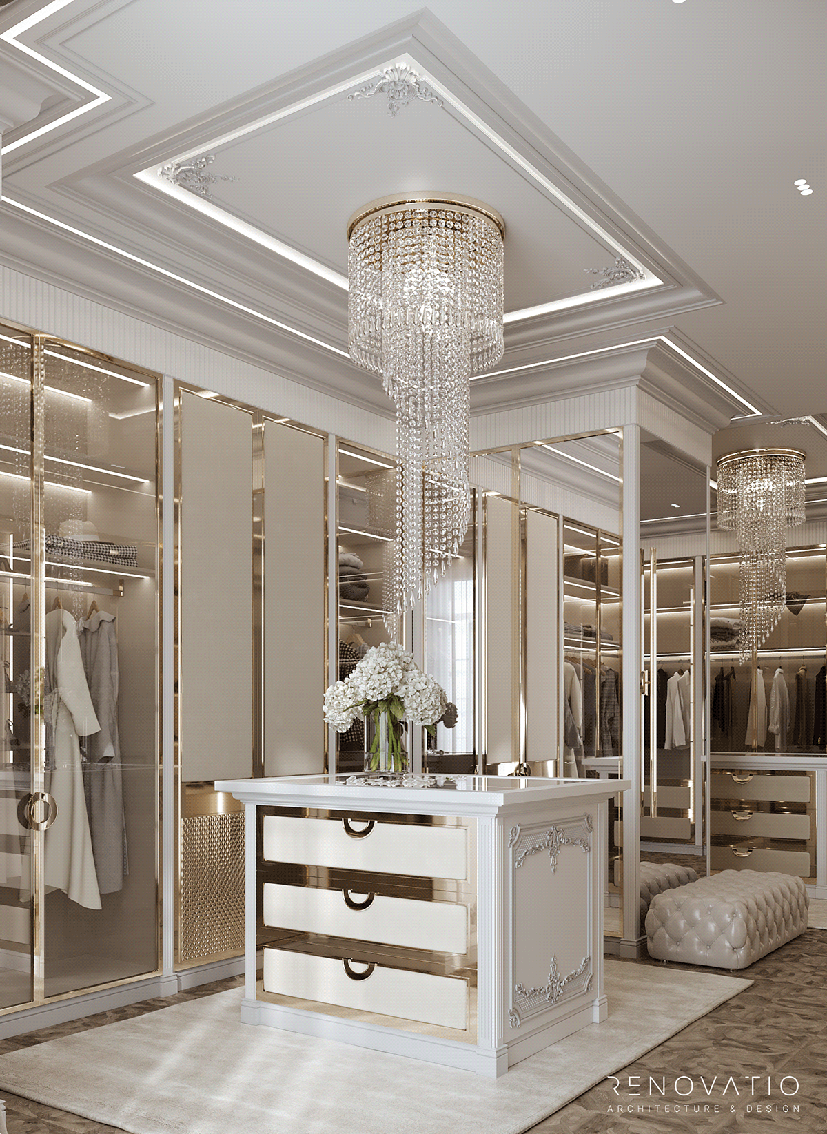 Anastasiya Gushchina丨别墅丨CLASSIC WARDROBE DESIGN-3