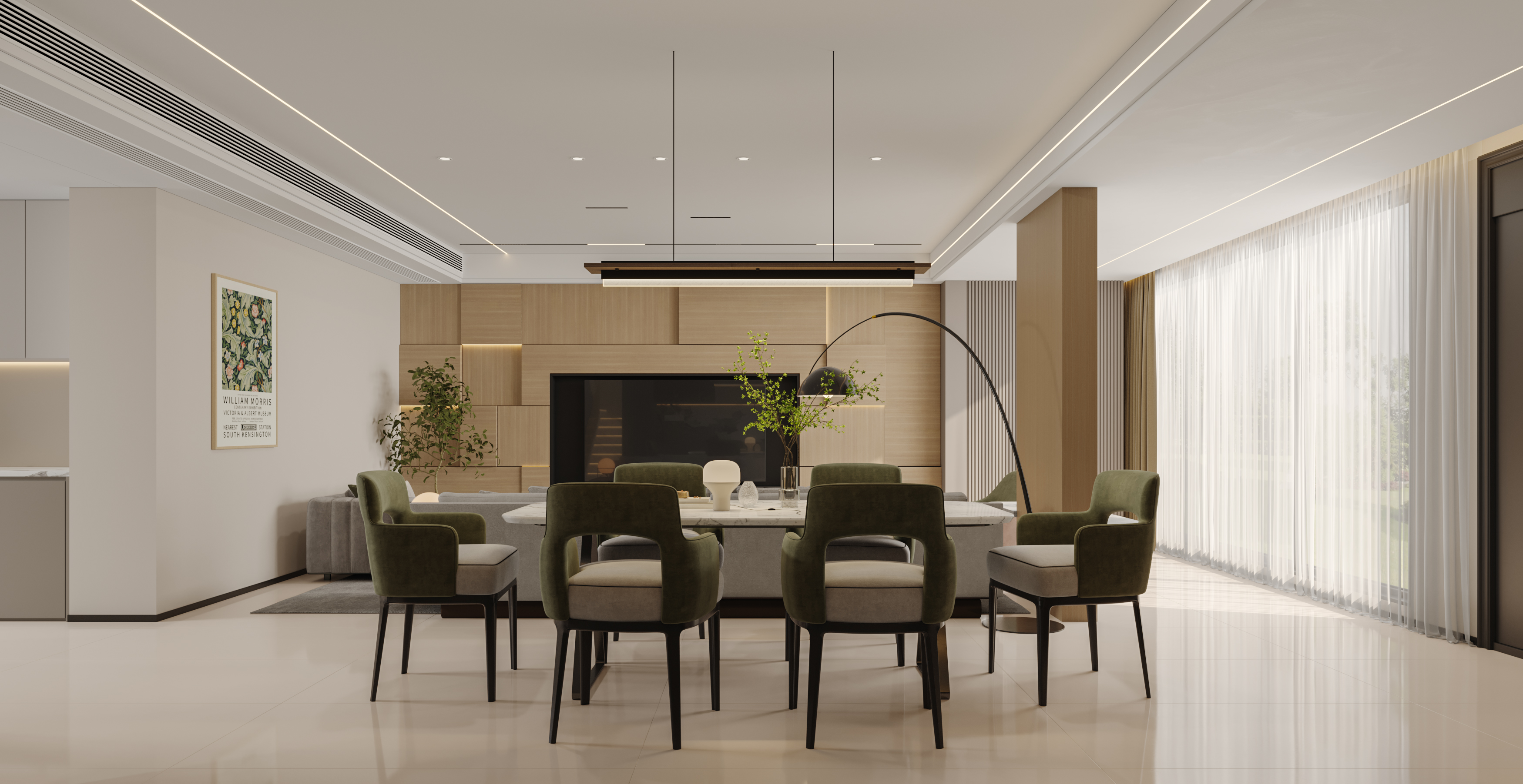 绘感视觉设计——下叠别墅现代设计案例-8