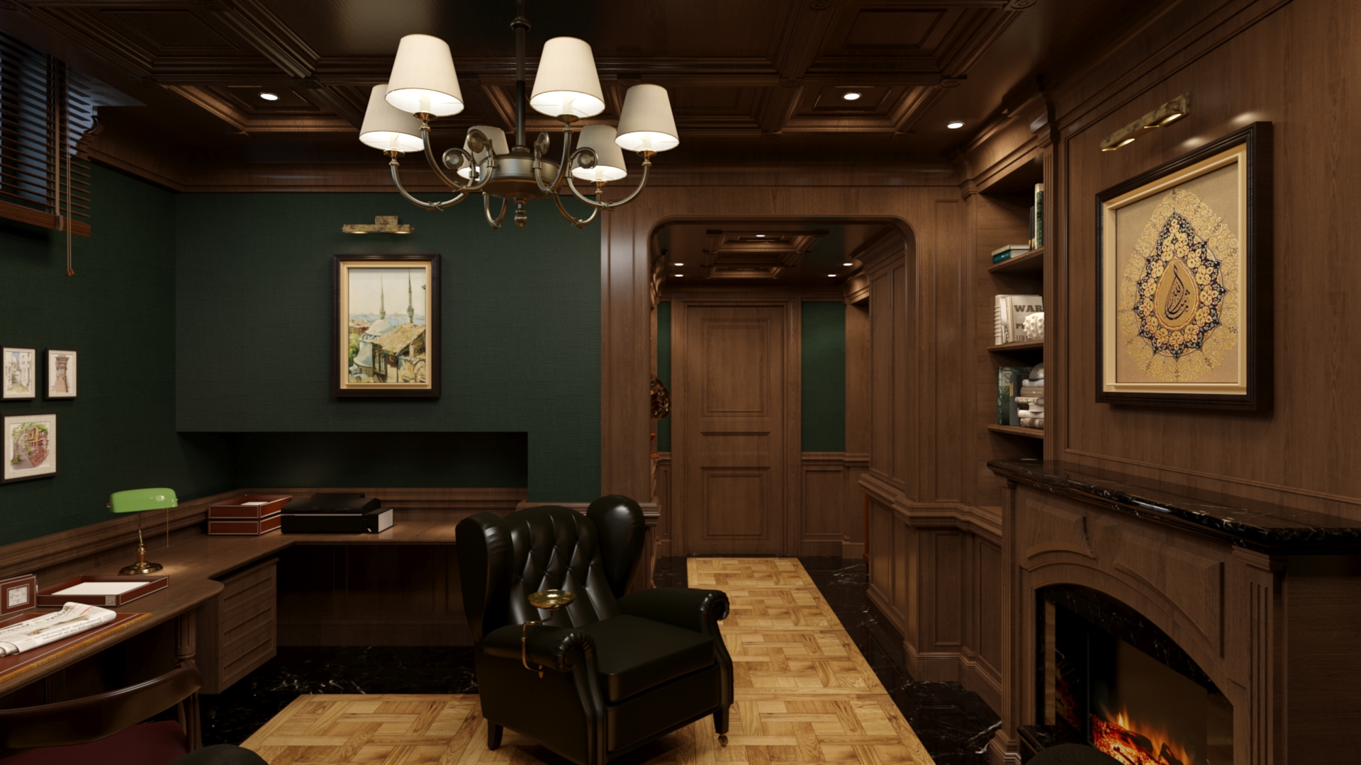 经典厨房和书房设计丨TümerOnaran 室内建筑-8