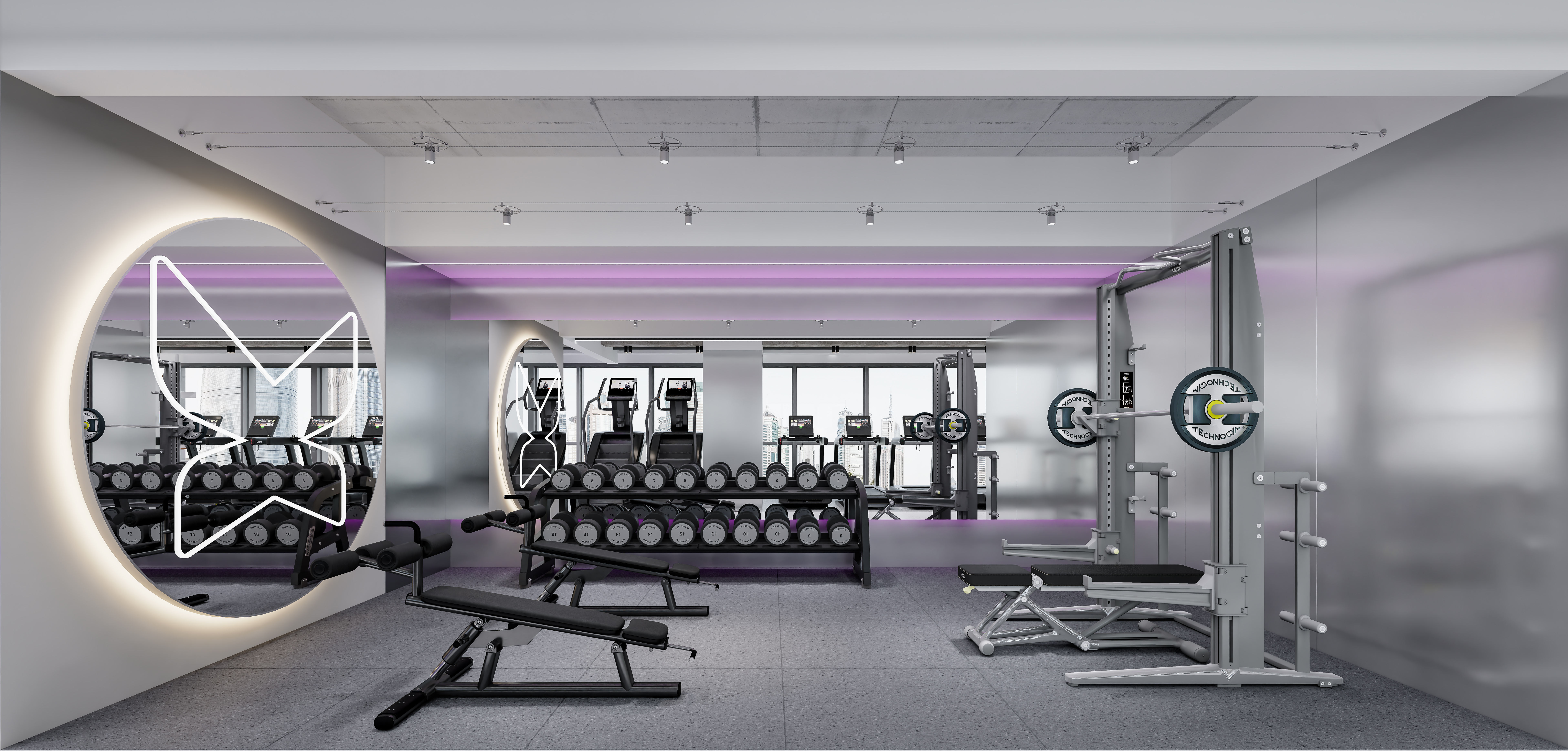 健身房体能馆效果图表现一店-3