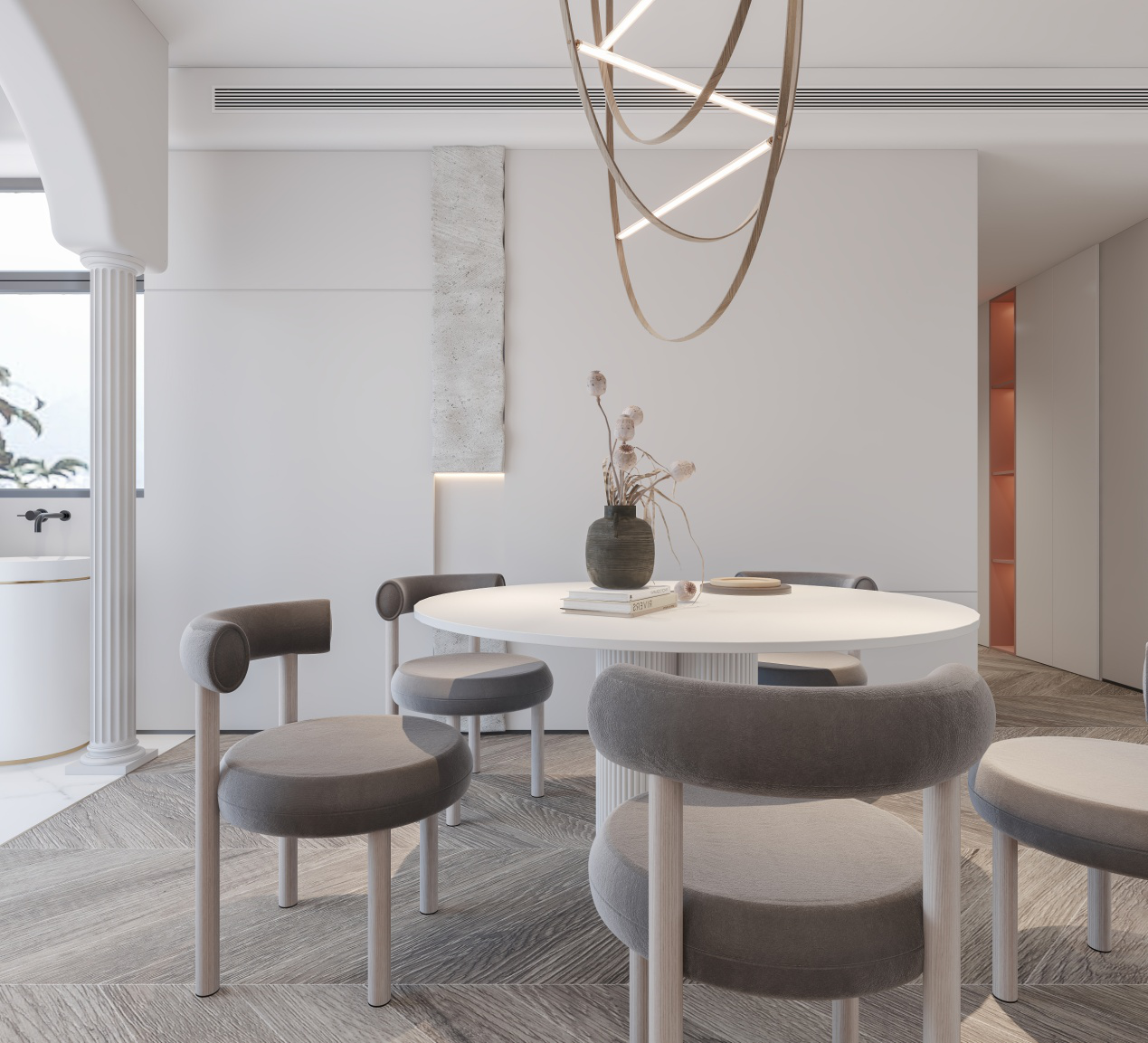 荆州 199㎡淡妆空间，自然与优雅的完美融合-28