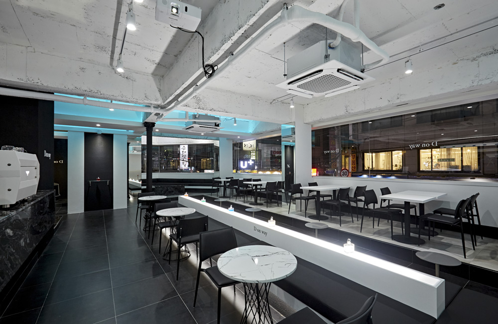 "韩国现代简约风格咖啡厅设计"-3