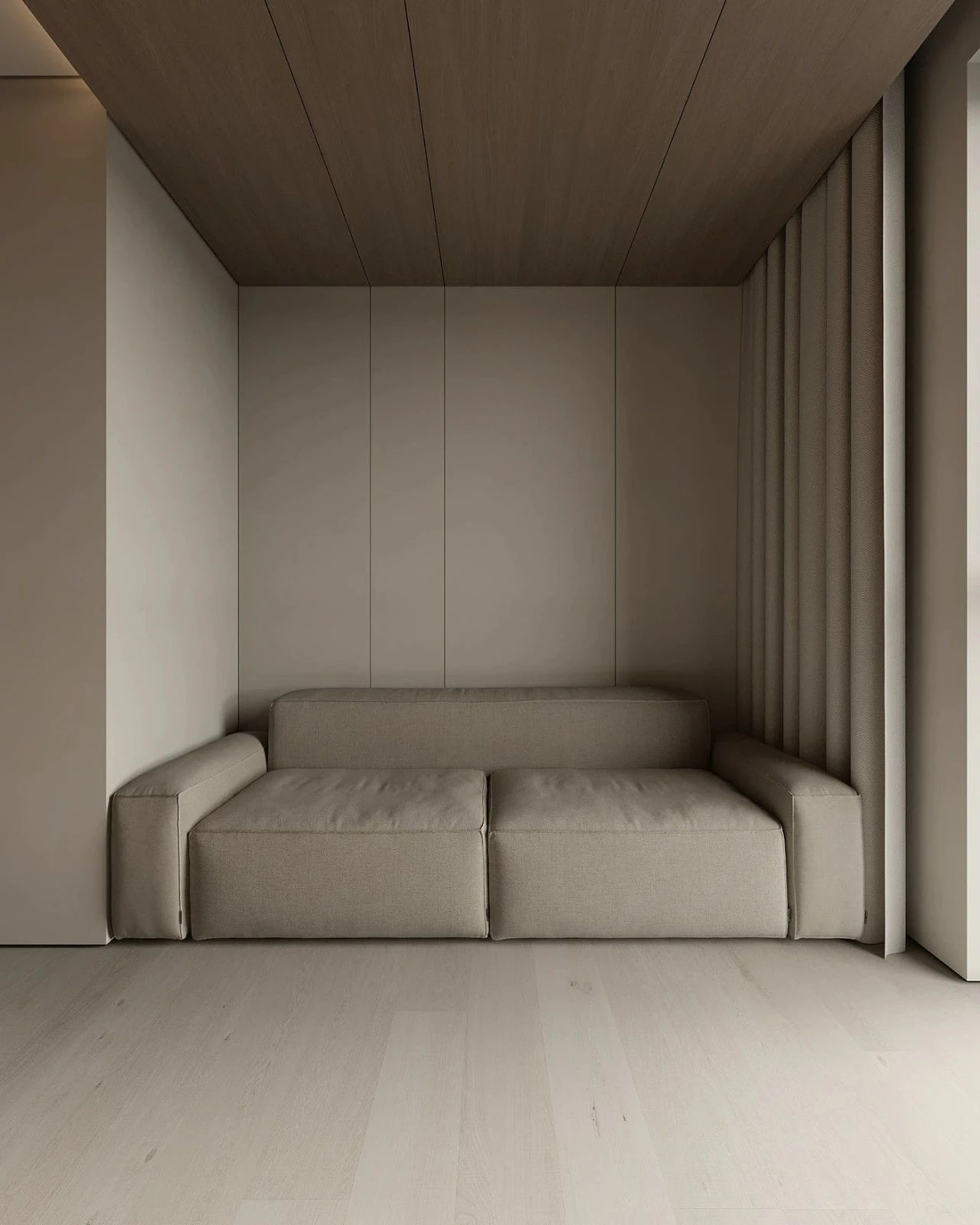 原木系奶油风极简空间loft公寓设计丨URSA STUDIO-71