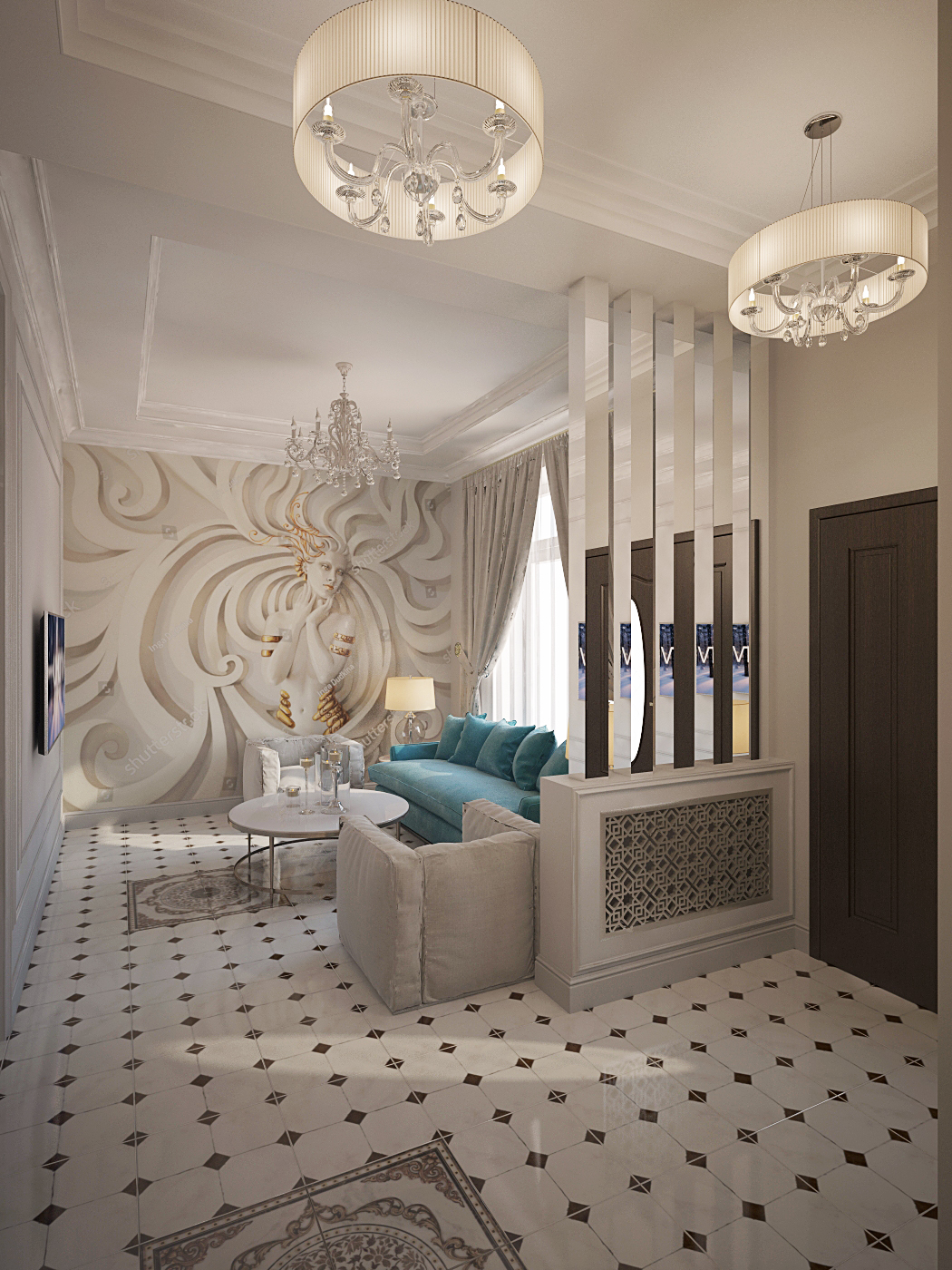 150平米别墅室内设计项目丨俄罗斯莫斯科丨INTERIO设计工作室-19