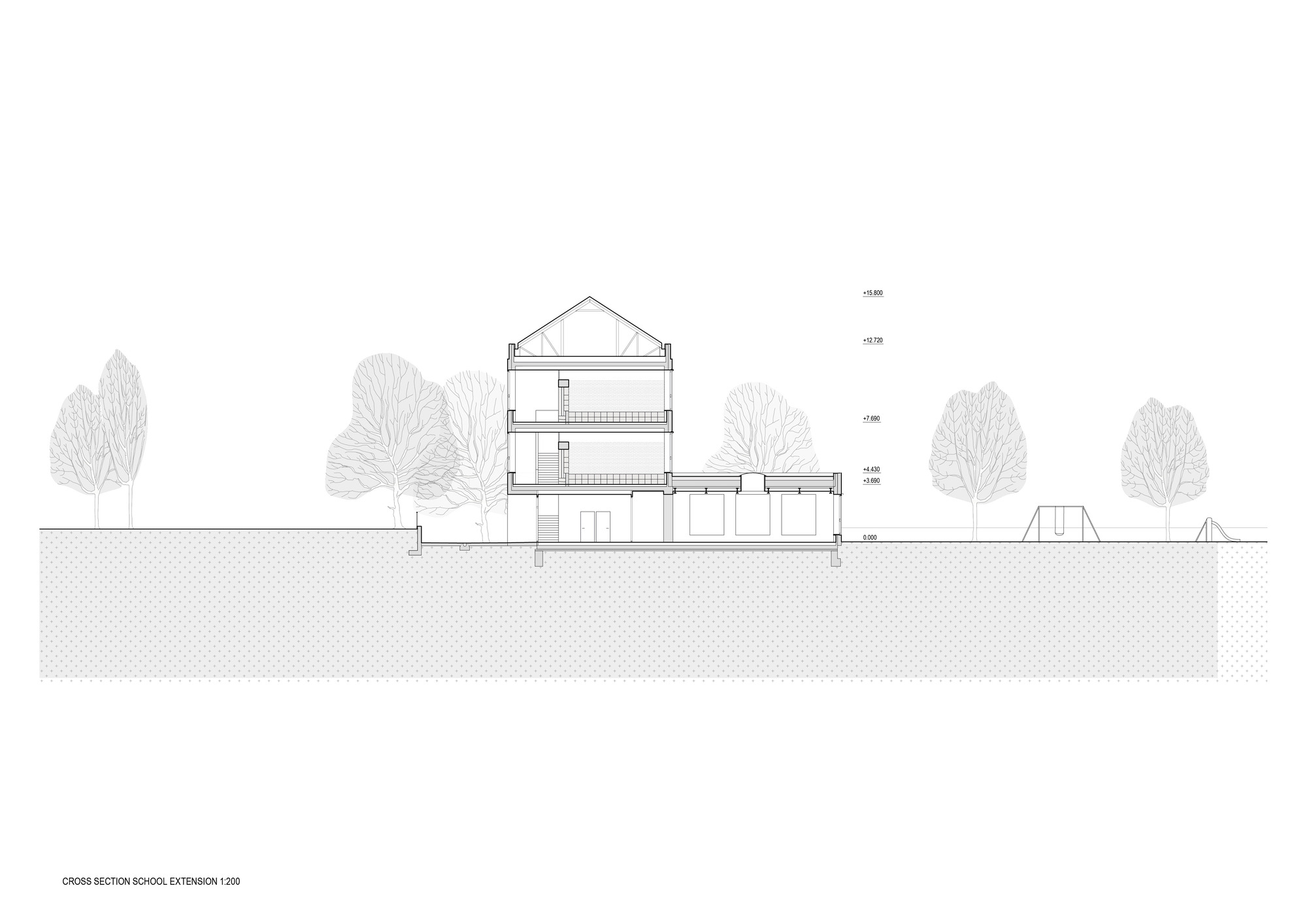 小学扩建  新学校亭阁与多功能厅丨斯洛伐克丨Bakyta architekti-27