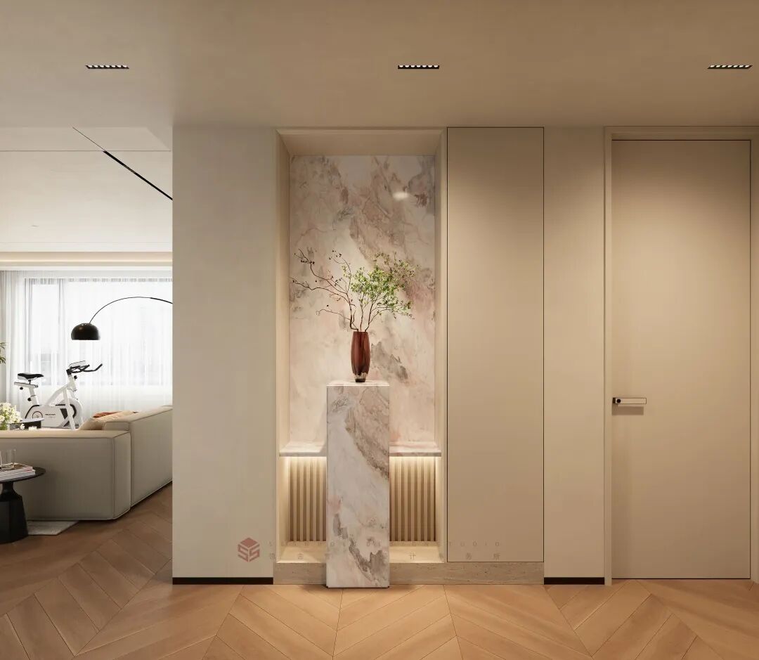 思舍全案|暖木与柔色织就的质感居所-12