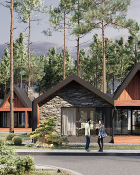 Group of homes for foster families