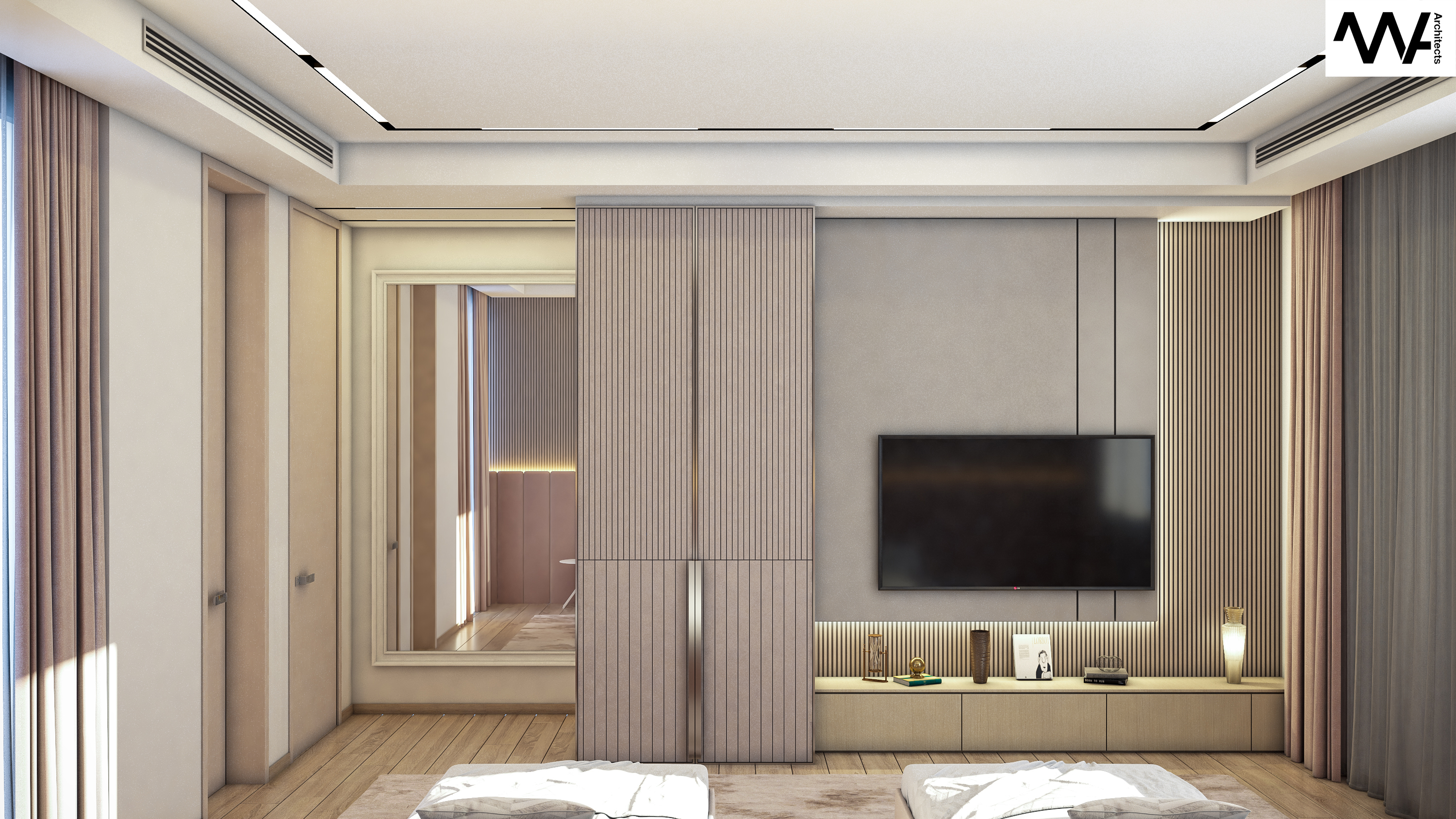 Bedrooms, villa - INTERIOR DESIGN,Seashell North coast-4