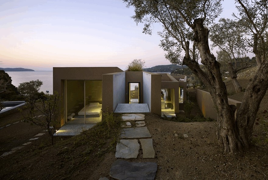 This Greek Vacation Home is Conceived as a Series of Parallel Adjoining Rooms-1