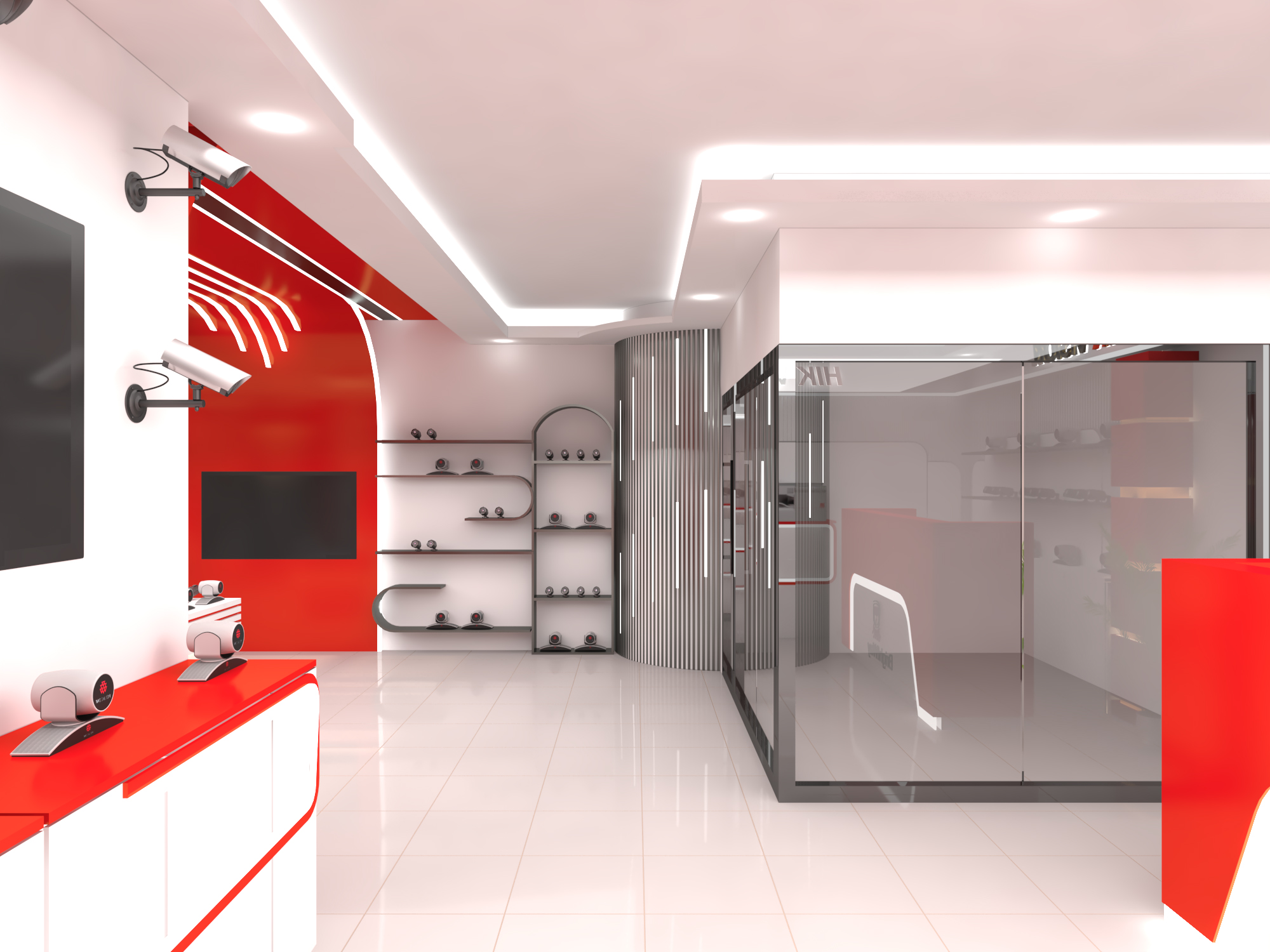 تصميم معرض كاميرات مراقبة واجهزة الكترونية ف السعودية-6