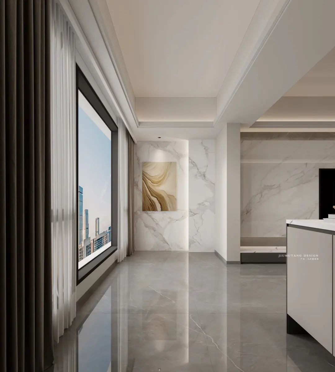 金碧尚都 132㎡现代简约空间丨九木堂设计-3