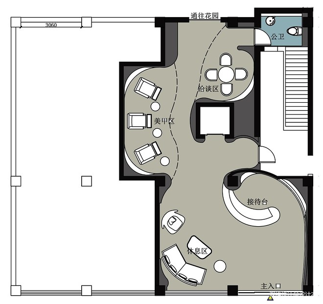 曼研SPA美容会所丨观维设计-23