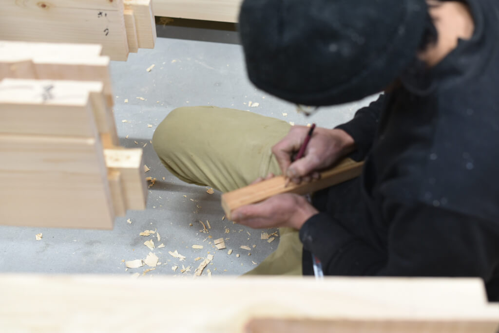 音乐家的家7 木配り 墨付け 刻み丨水野设计室-92