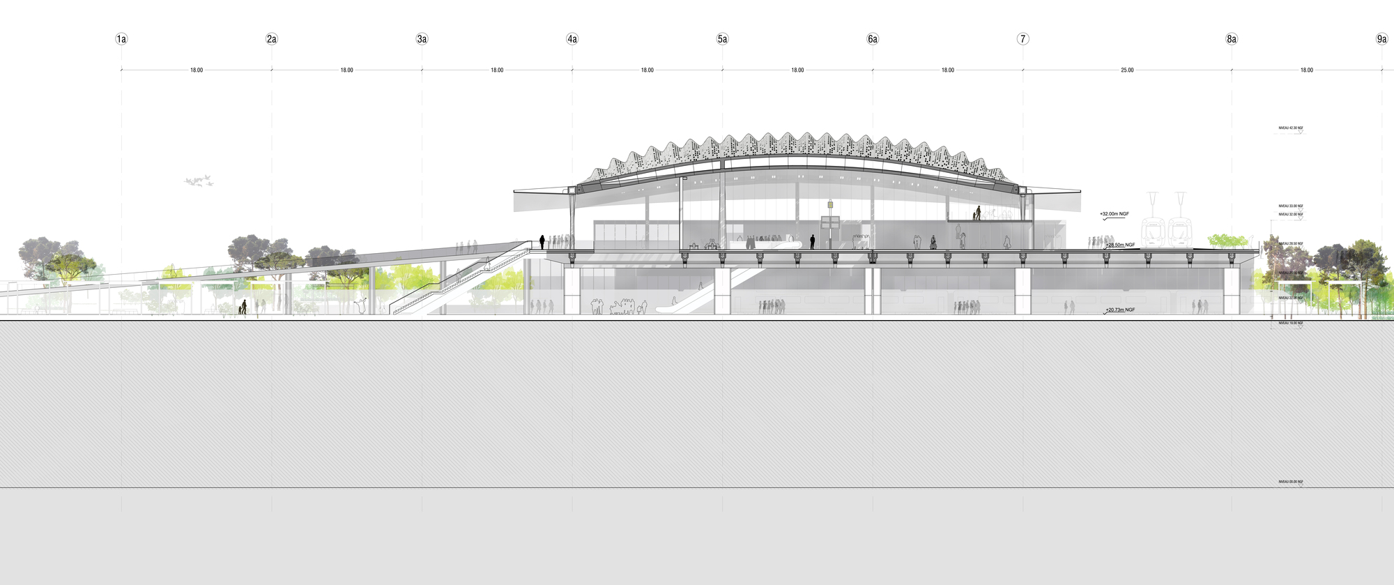 Montpellier 车站 | 光影艺术的极致呈现-33