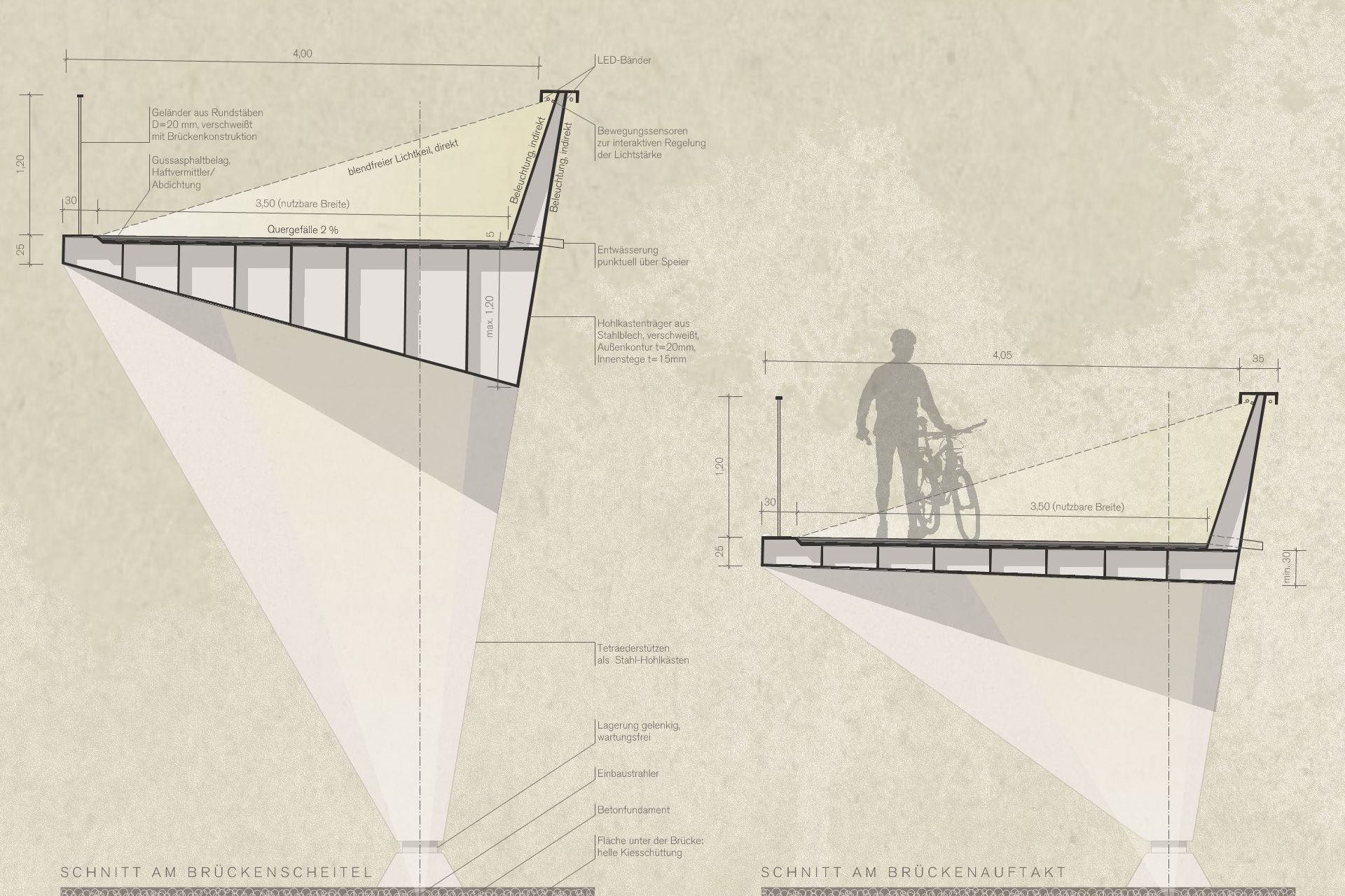 Fuß  und Radwegbrücke（步行和自行车道桥）丨bez + kock architekten-9