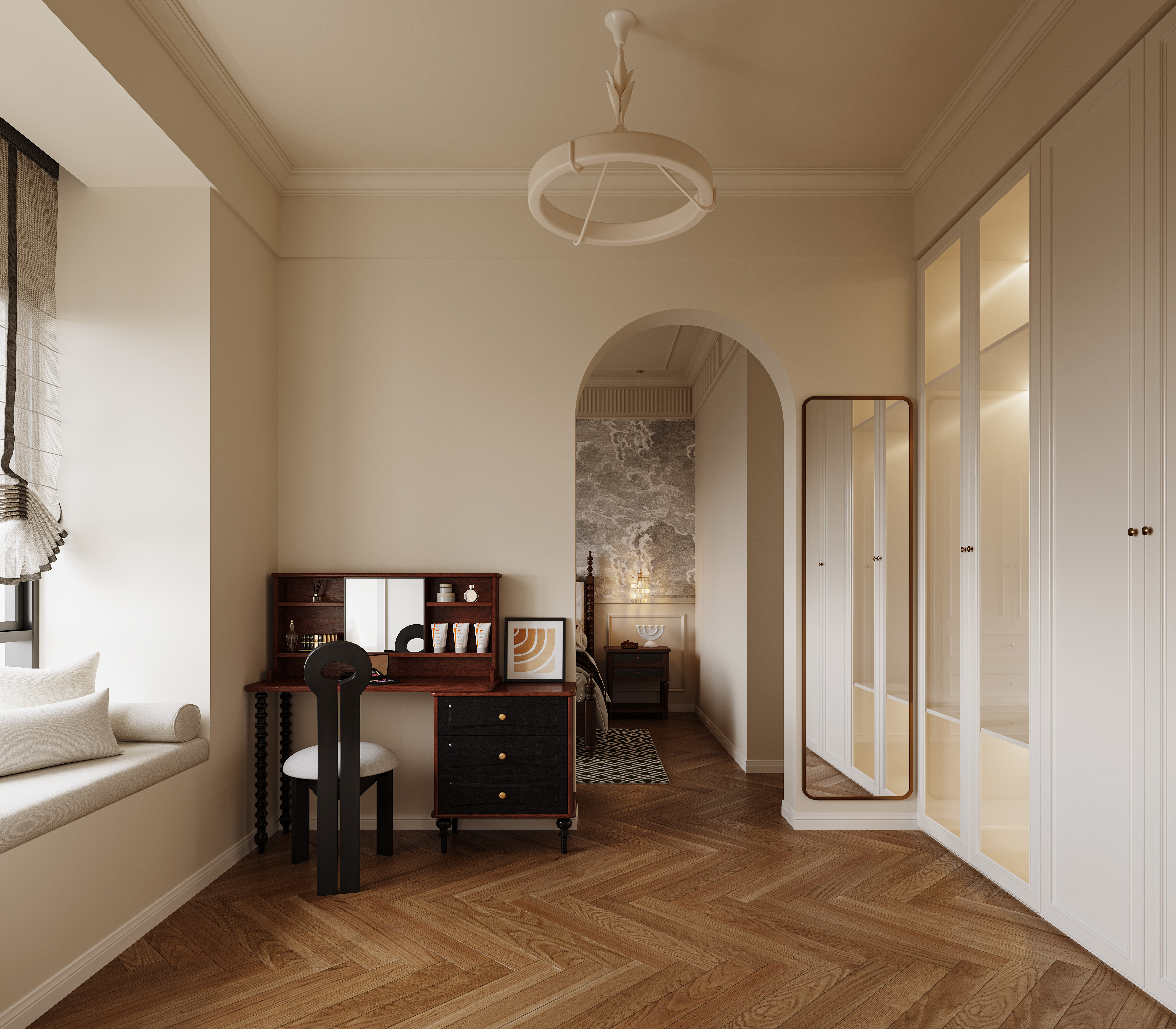 法式挑空别墅-18