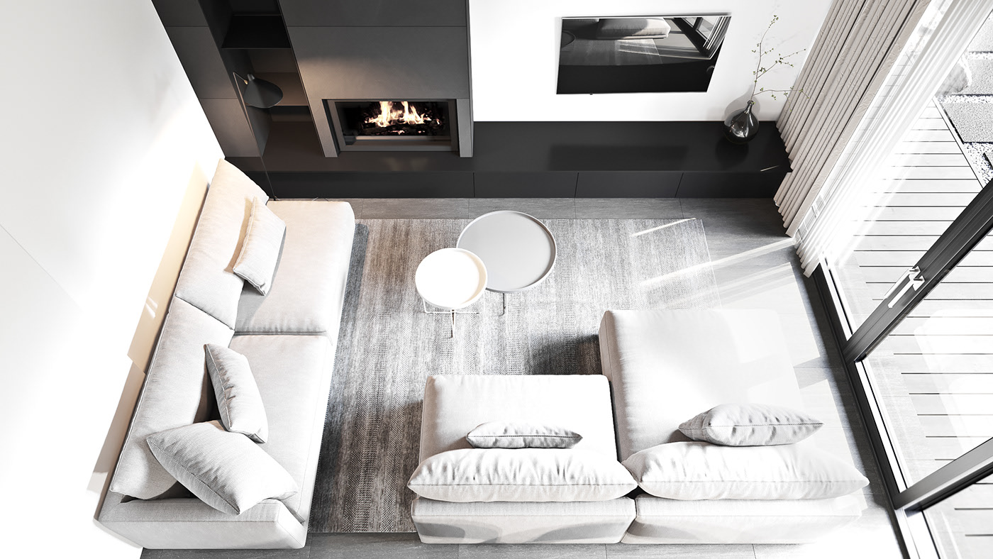 纯白空间 客餐厅设计-2