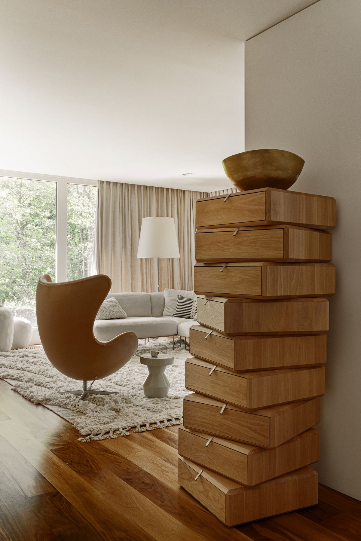 带露台和森林景观的公寓丨波兰华沙丨Katarzyna Kraszewska室内建筑工作室-24