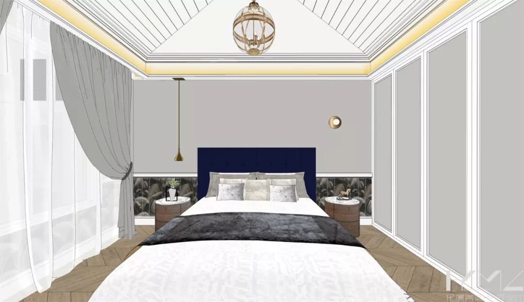 南京 124㎡现代美式混搭家居，开放式厨房、飘窗改造亮点多-53