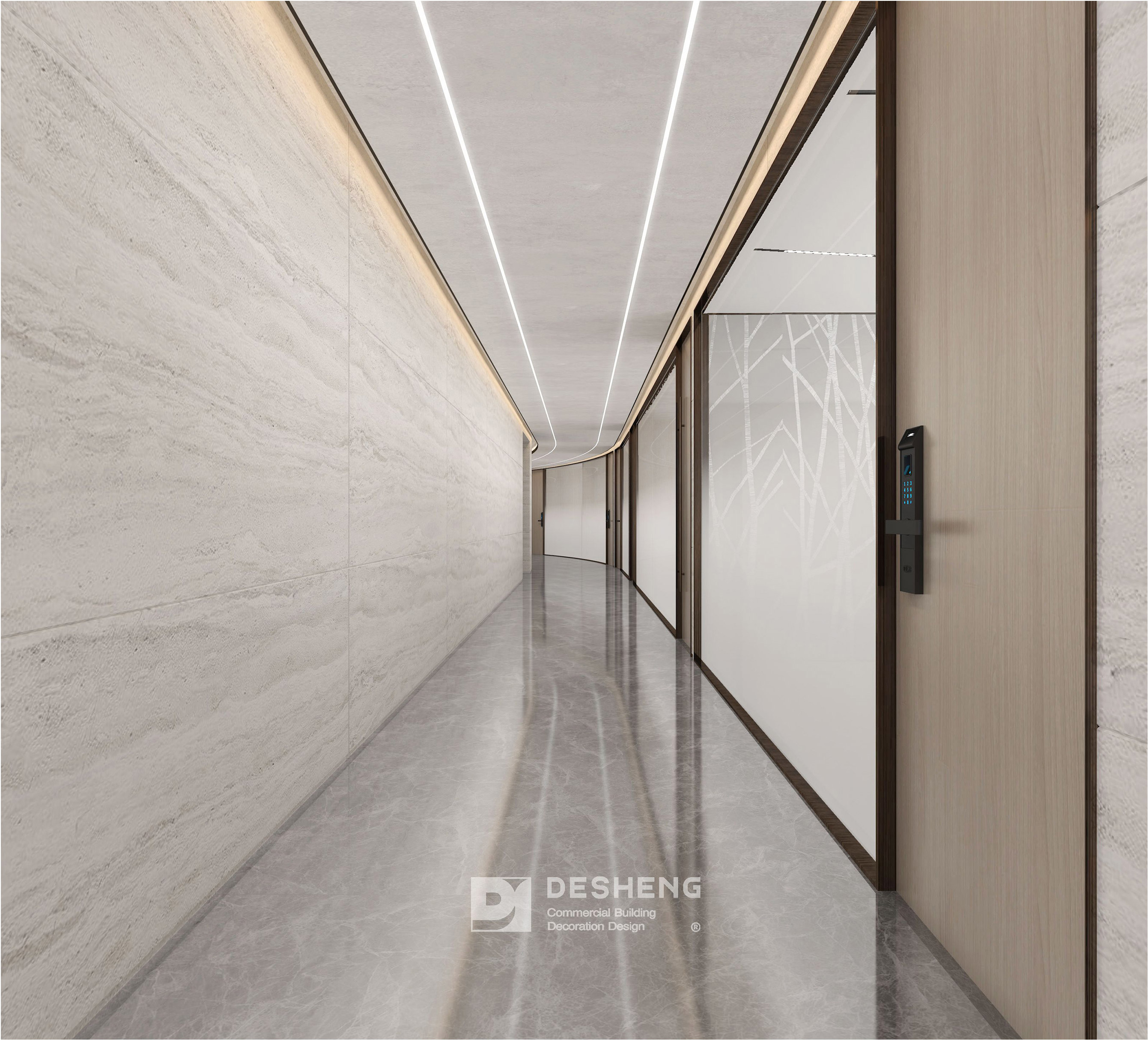 德盛装饰办公室装修案例宝朗实业-38