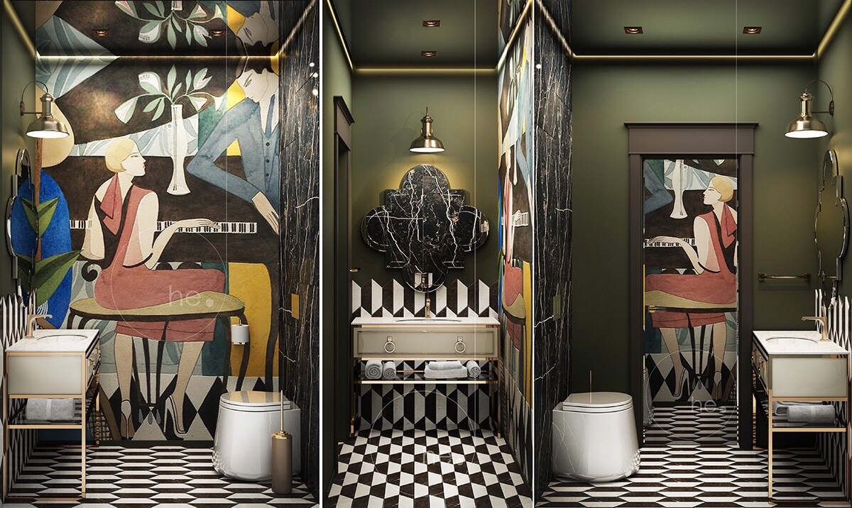 红+黄+绿 三色构造优雅复古家居 | he.D group-29