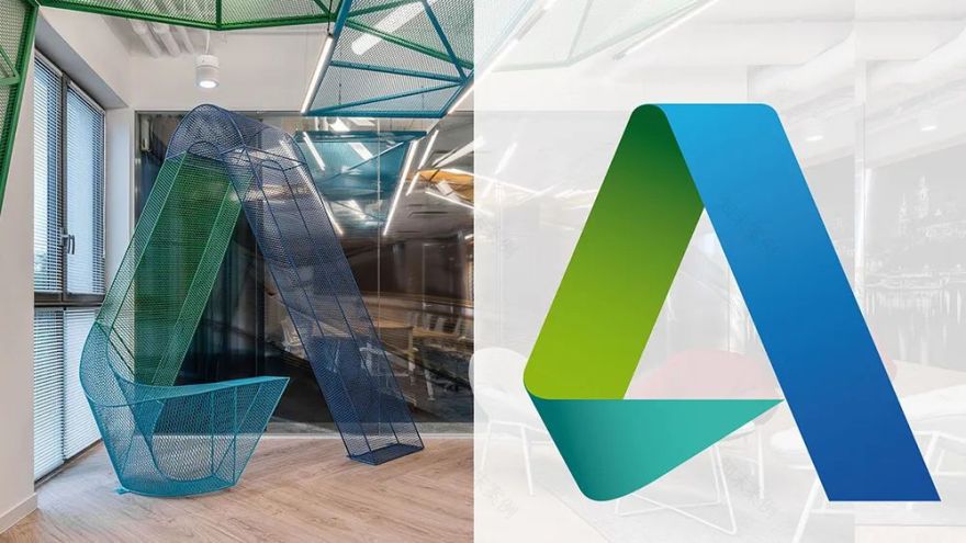 波兰 Autodesk 办公室 | 活力动感金属网演绎现代工业风-9