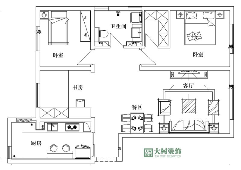 金色柏林 | 顾凯打造 83㎡简美风家居,美式休闲生活新体验-8
