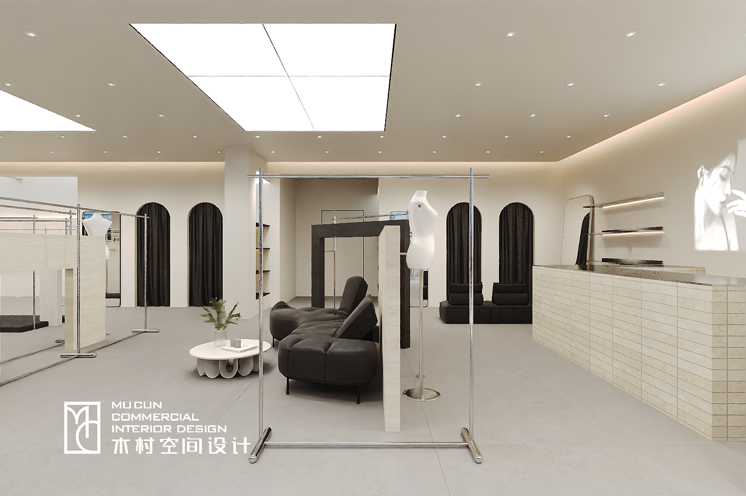 现代简约服装店设计丨中国上海丨木村空间美学-7